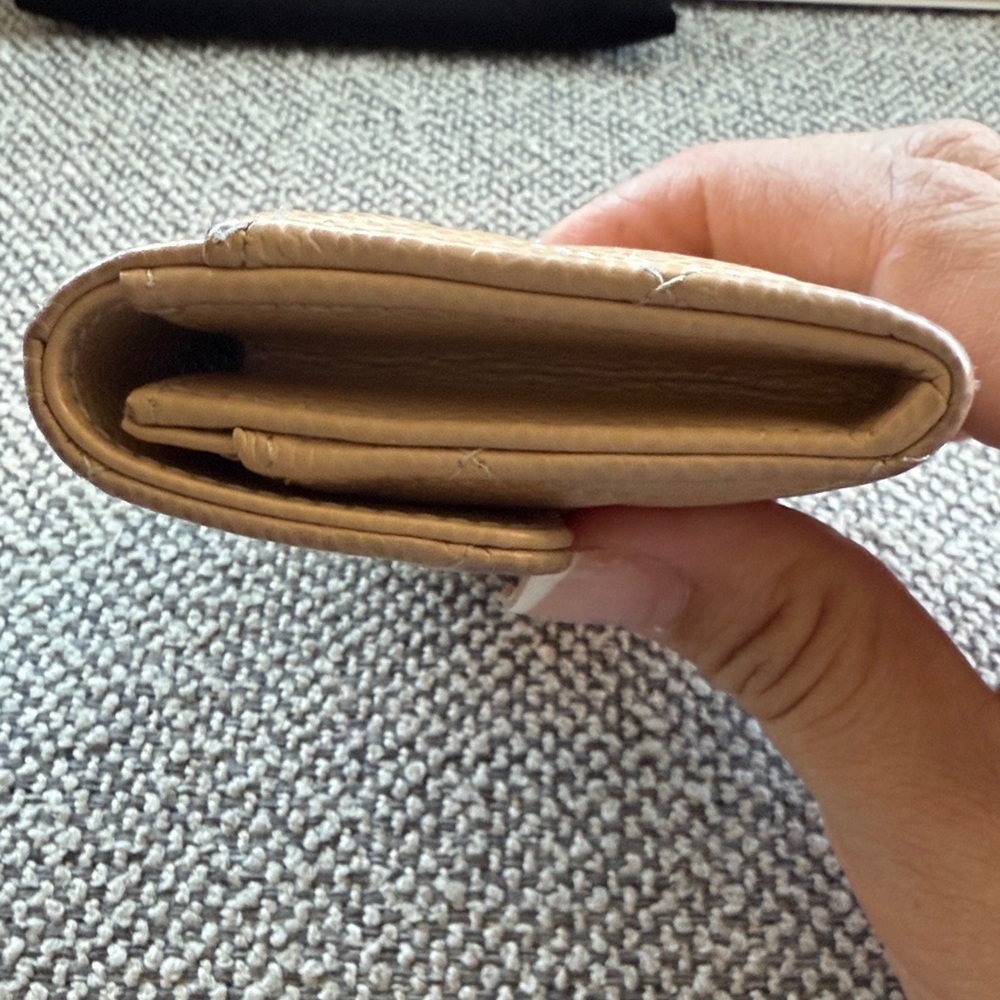 Chanel Tan Quilted Leather Wallet - Picture 9 of 16